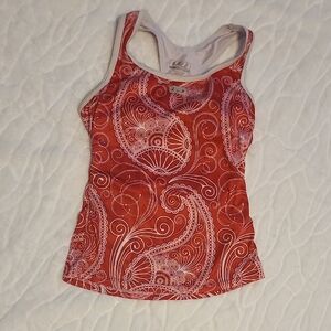 Stylish Red Paisley Women's Tank Top